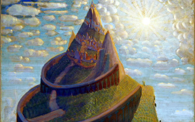 Art by Mikalojus Konstantinos Ciurlionis (1909). "Fairy Tale Castle."