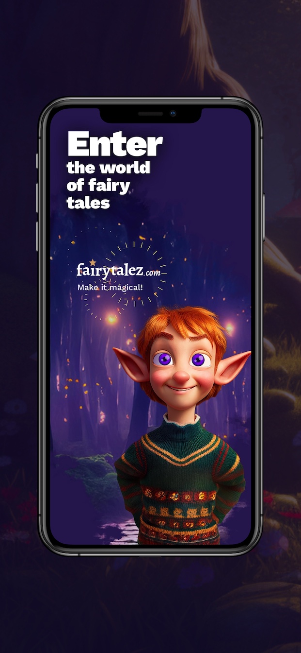Fairytalez app welcome screen