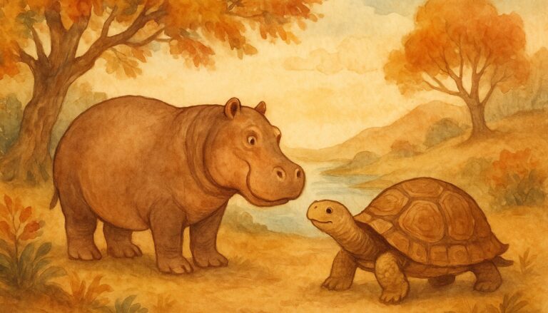 The Affair of the Hippopotamus and the Tortoise; or, Why the Hippopotamus lives in the Water