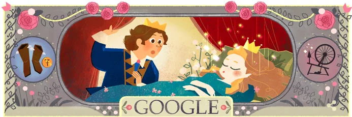 Google Doodle celebrating Sleeping Beauty