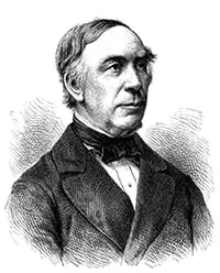 Woodcut print of Jørgen Engebretsen Moe made by Adolf Closs, Stuttgart after a photo by Fr. Klem, Christiania (Oslo). Originally published in Norska folksagor och huldre-sägner af P. Chr. Asbjørnsen, in 1881.