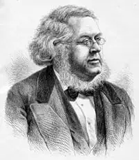 Woodcut print of Peter Christen Asbjørnsen. Originally published in Svenska Familj-Journalen. Date and artist unknown. 