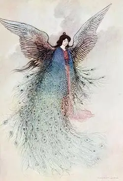 Illustration from the tale The Moon Maiden.