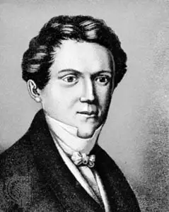 Engraving of Wilhelm Hauff by Johann Wolfle.