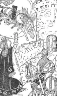 "A wonderful horse appeared, having a golden mane." Illustration by Ada Budell. Published in Stories to Read or Tell from Fairy Tales and Folklore by Laure Clarie Foucher (1911), Moffat, Yard and Company.